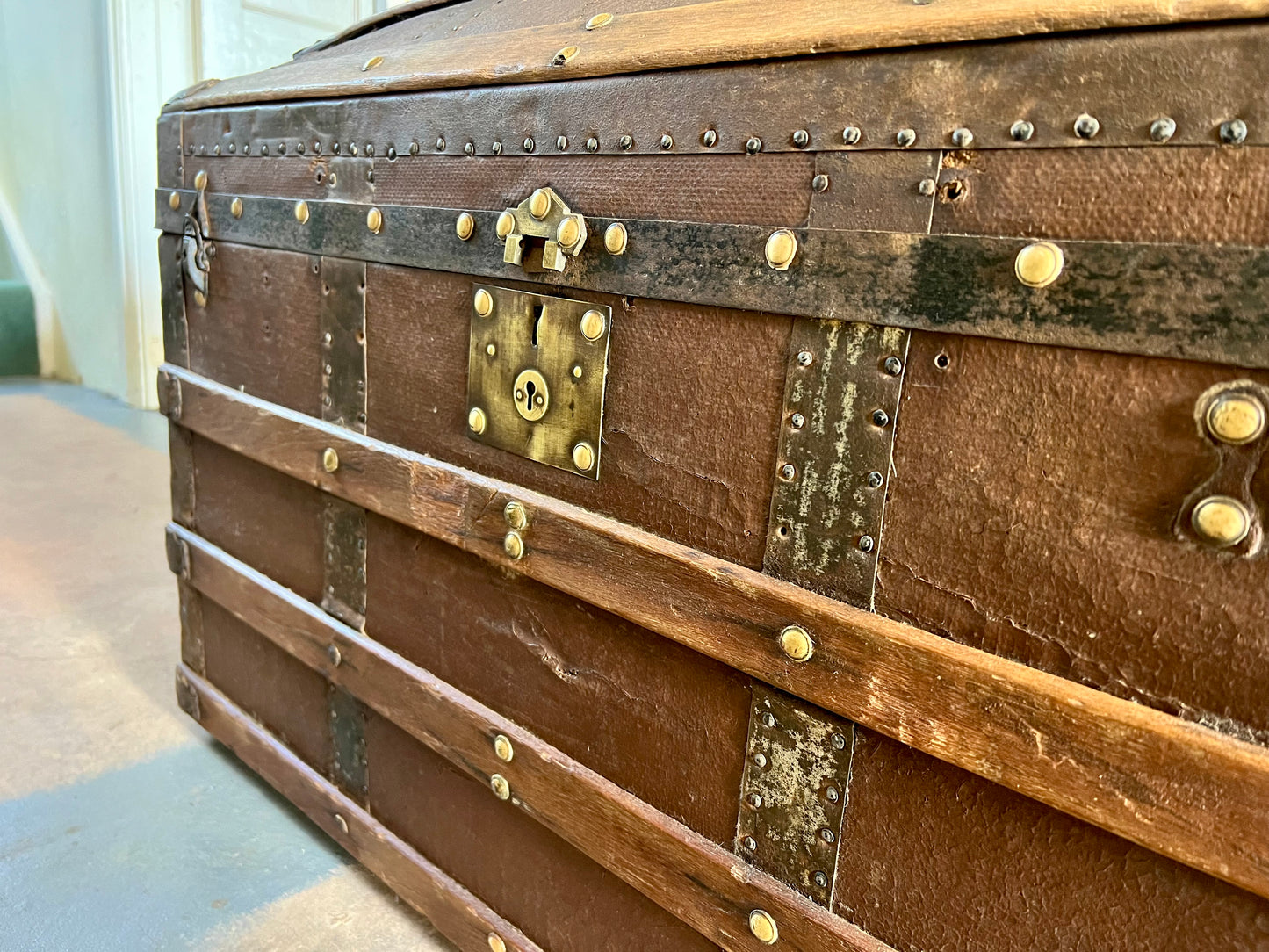Wooden Dome Top Travel Chest