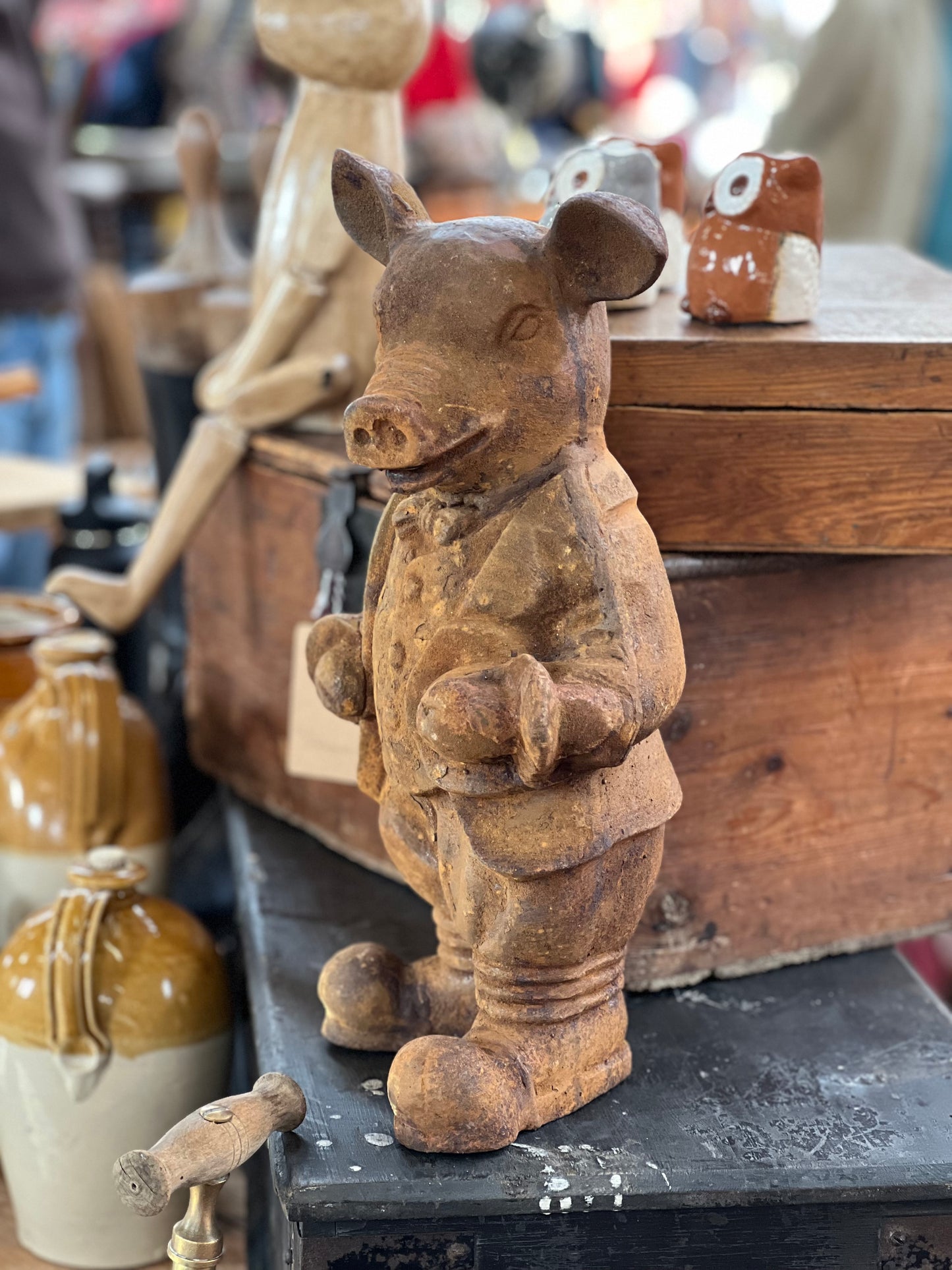 Vintage Cast Iron Piglet