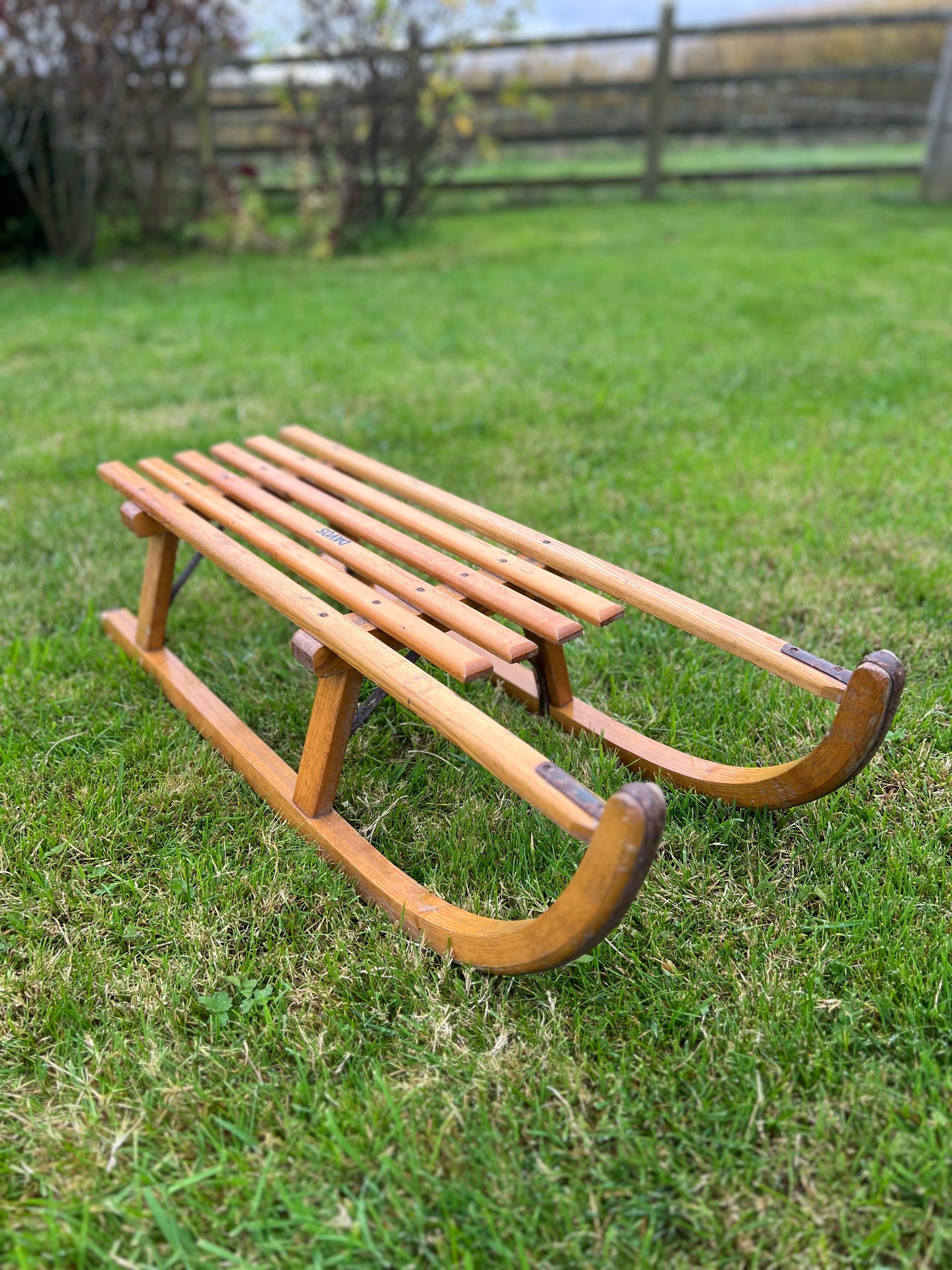 Original Vintage Wooden Davos Sled