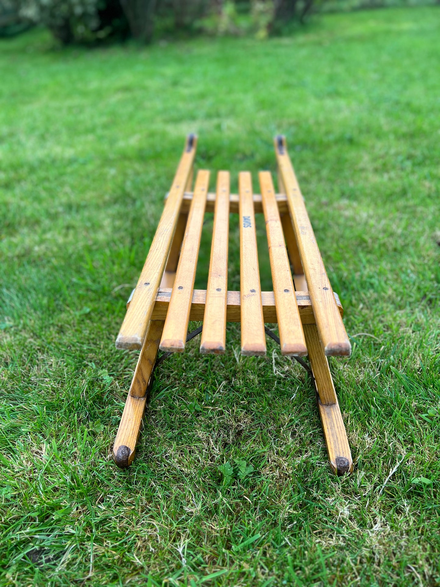 Original Vintage Wooden Davos Sled