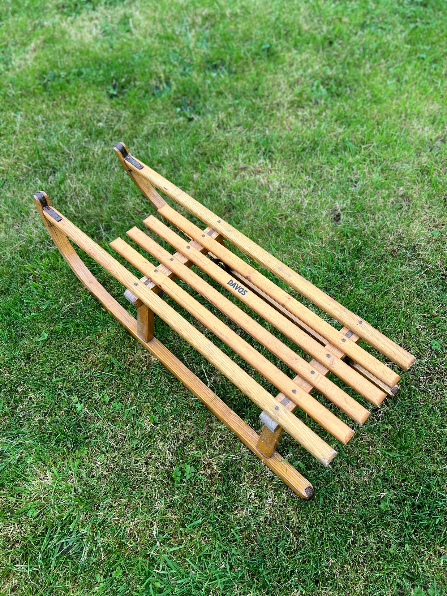 Original Vintage Wooden Davos Sled