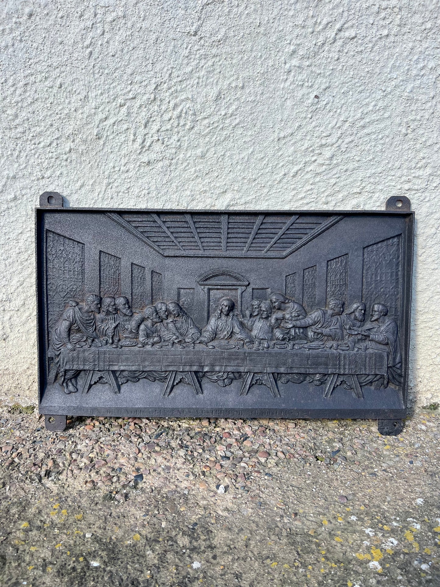 Vintage Cast Iron ‘The Last Supper’ Fire Surround / Wall Frieze.