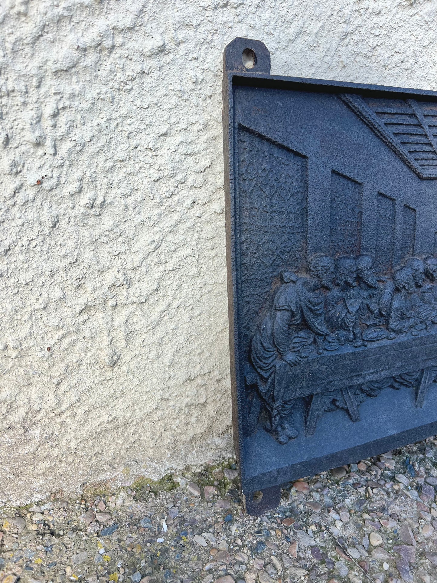 Vintage Cast Iron ‘The Last Supper’ Fire Surround / Wall Frieze.