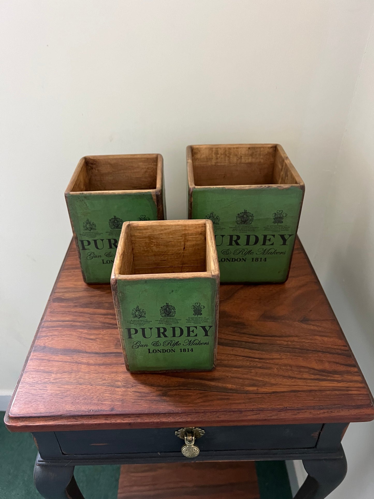 Vintage Style Wood Purdey Concentric Display Boxes