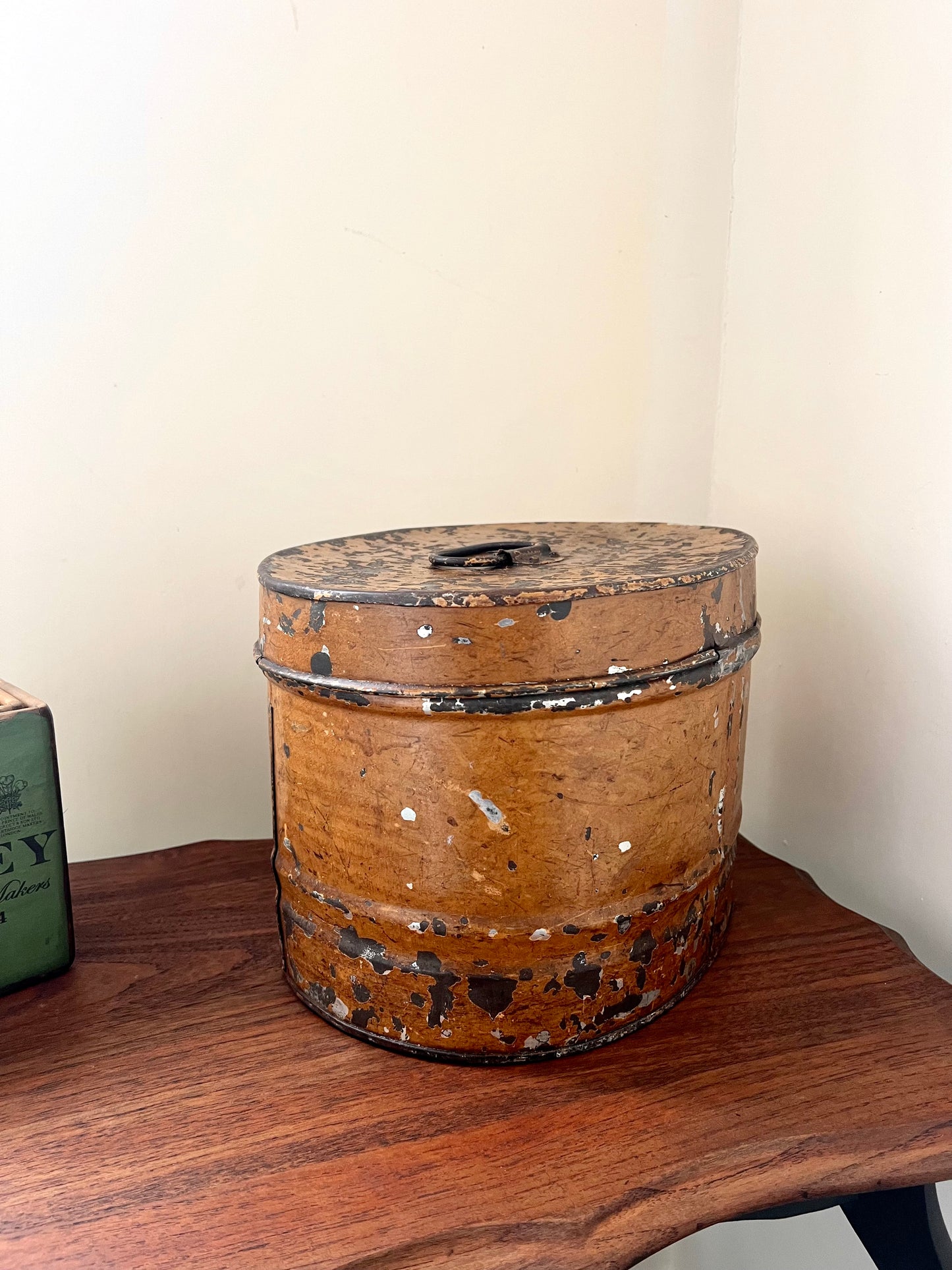 Victorian Metal Hat Box