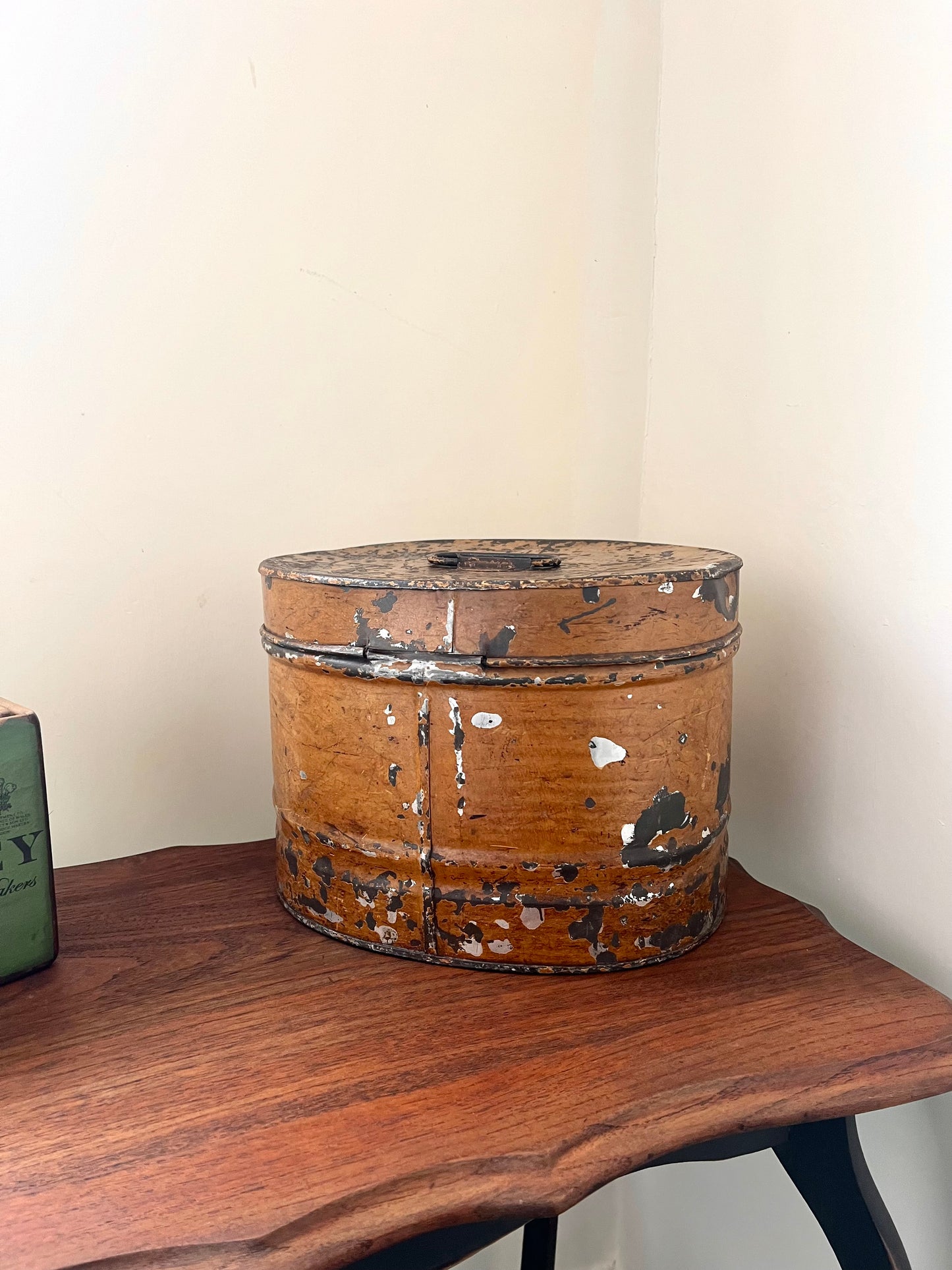 Victorian Metal Hat Box