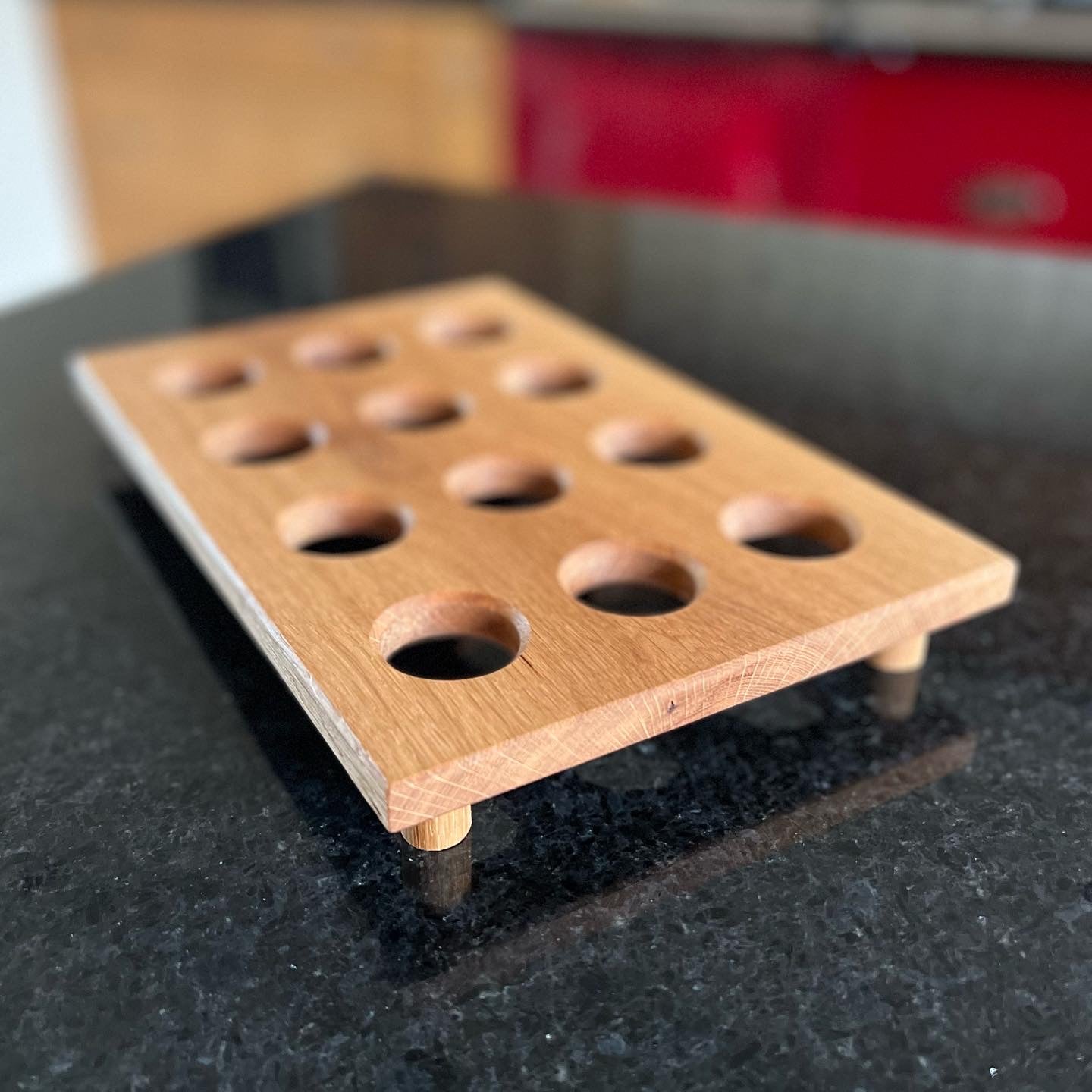 Oak Egg Rack