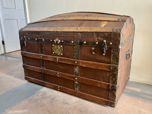 Wooden Dome Top Travel Chest