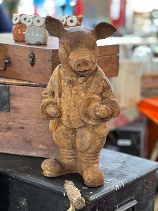 Vintage Cast Iron Piglet