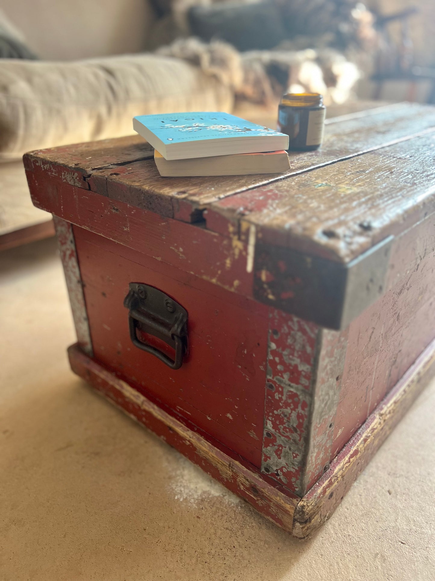 Vintage Wood Chest Coffee Table