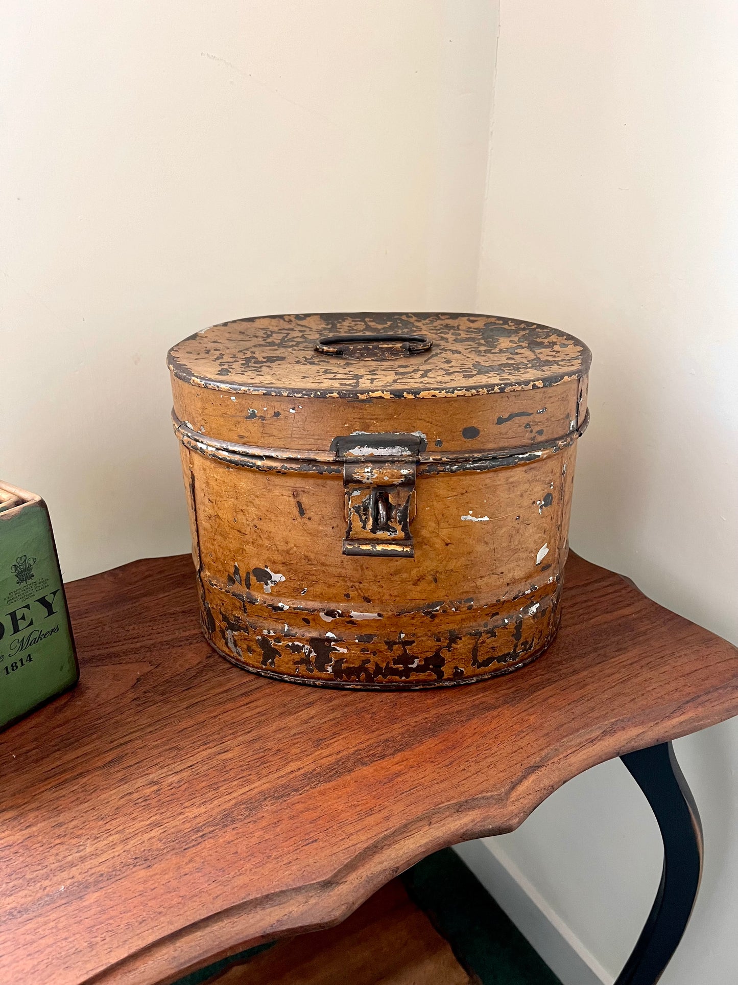 Victorian Metal Hat Box