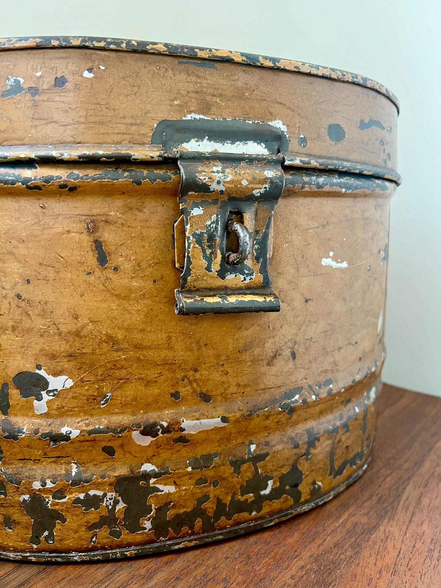 Victorian Metal Hat Box